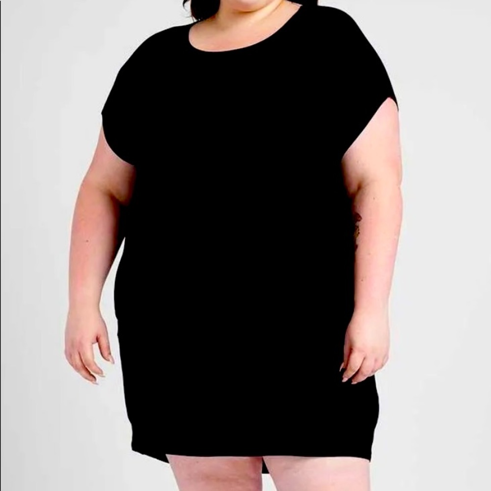 Helen Liquid Jersey Shift Dress | Black | S(14-16)